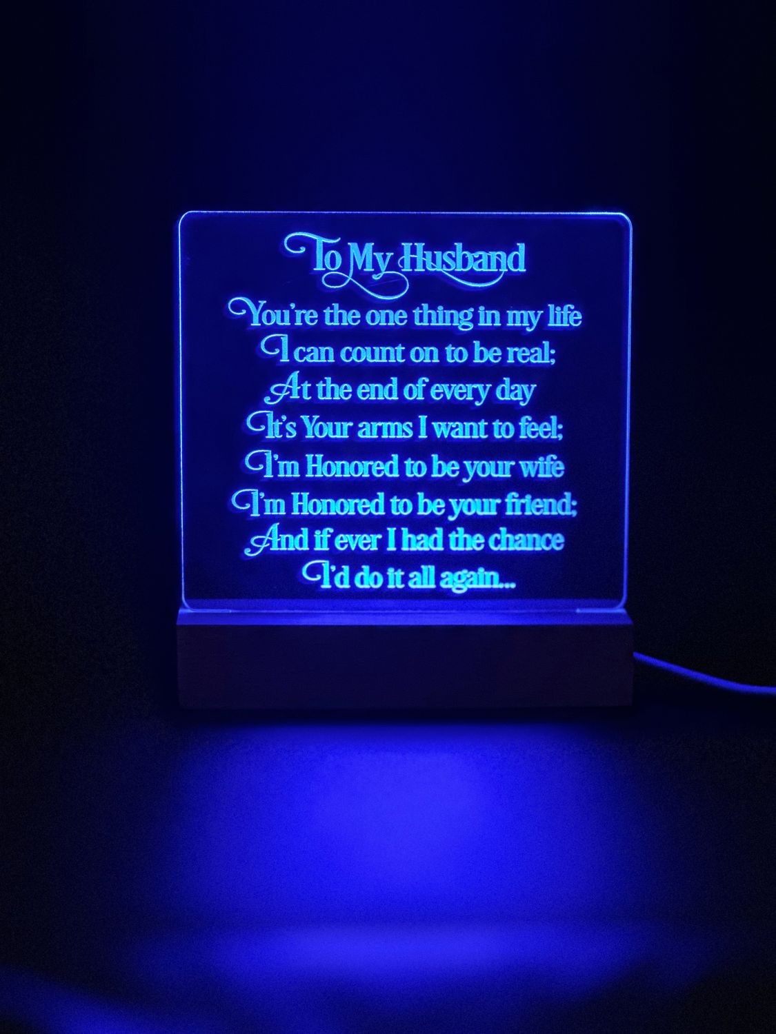 To My Husband LED Display