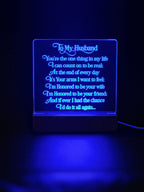 To My Husband LED Display