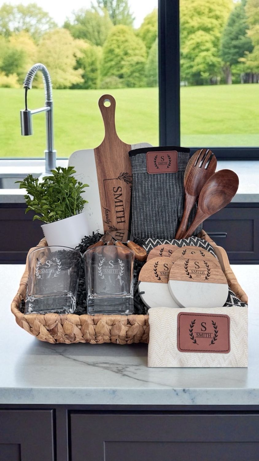 The Signature Luxe Basket with Glasses