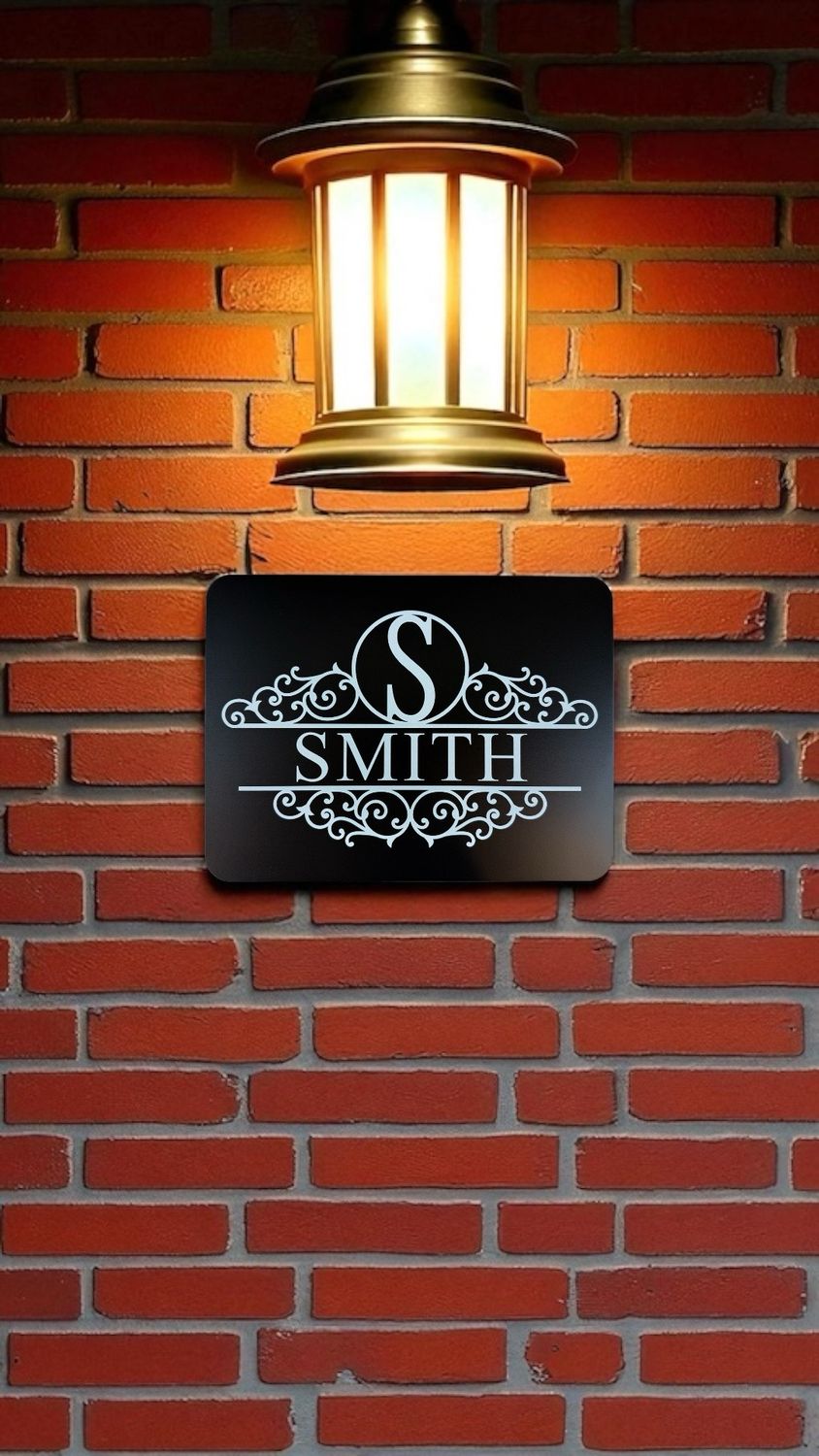Custom UV-Printed Matte Black Aluminum Address Sign, 12" x 9"