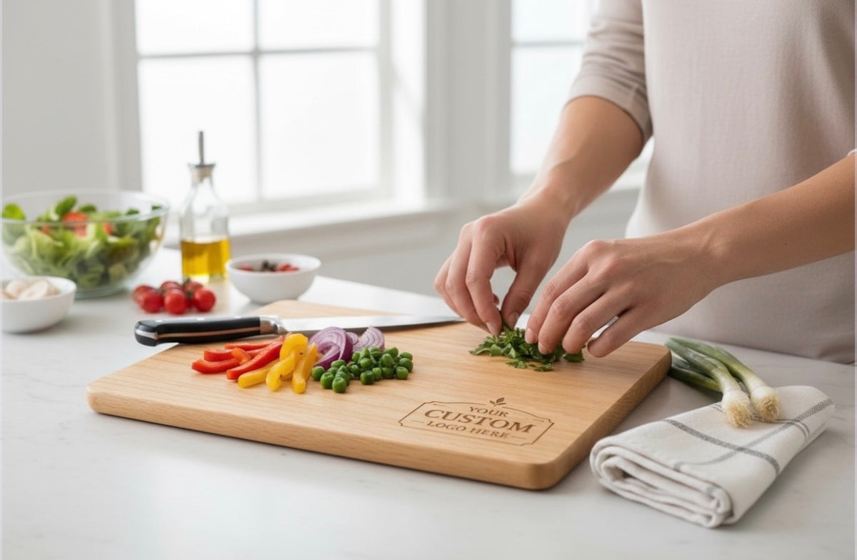 Personalized Rubber Wood Cutting Board