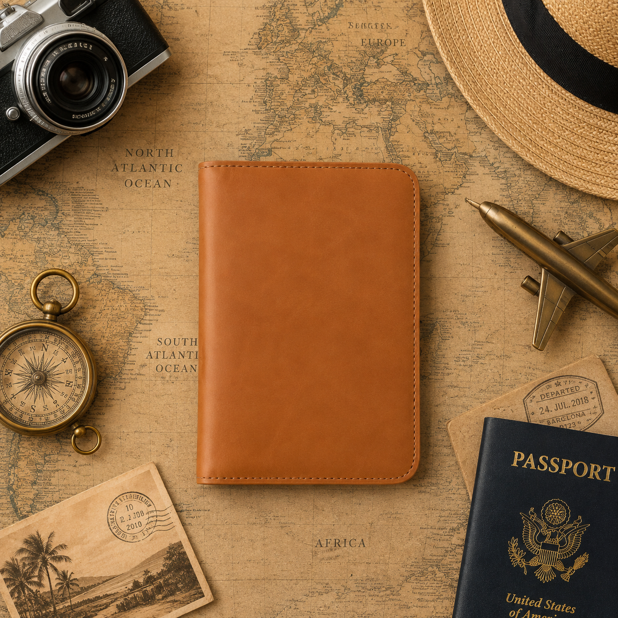 Travel Combo - Personalized Luggage Tag & Passport Holder