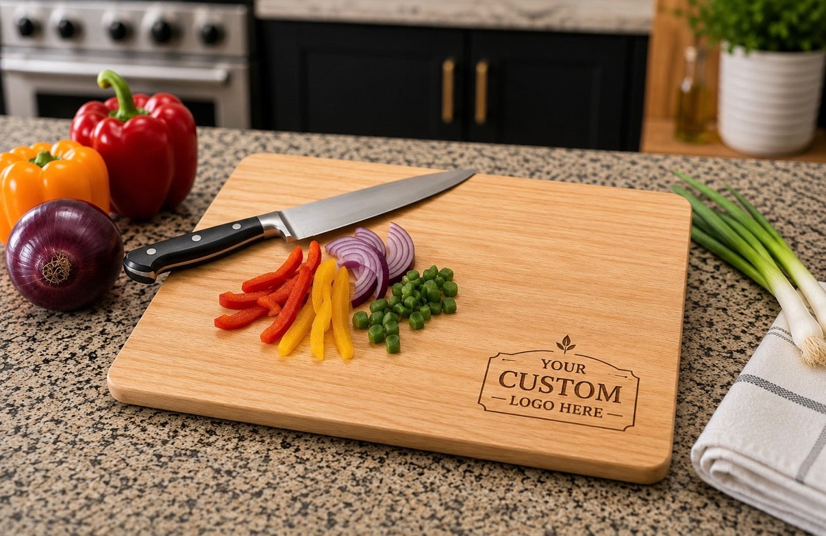Personalized Rubber Wood Cutting Board