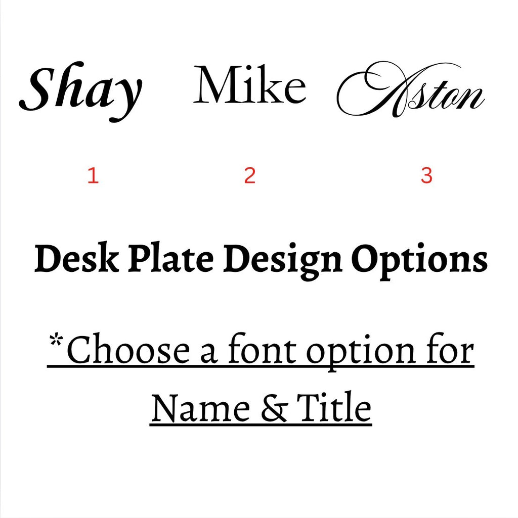 Marble & Acacia Custom Desk Name Plate