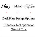 Marble & Acacia Custom Desk Name Plate