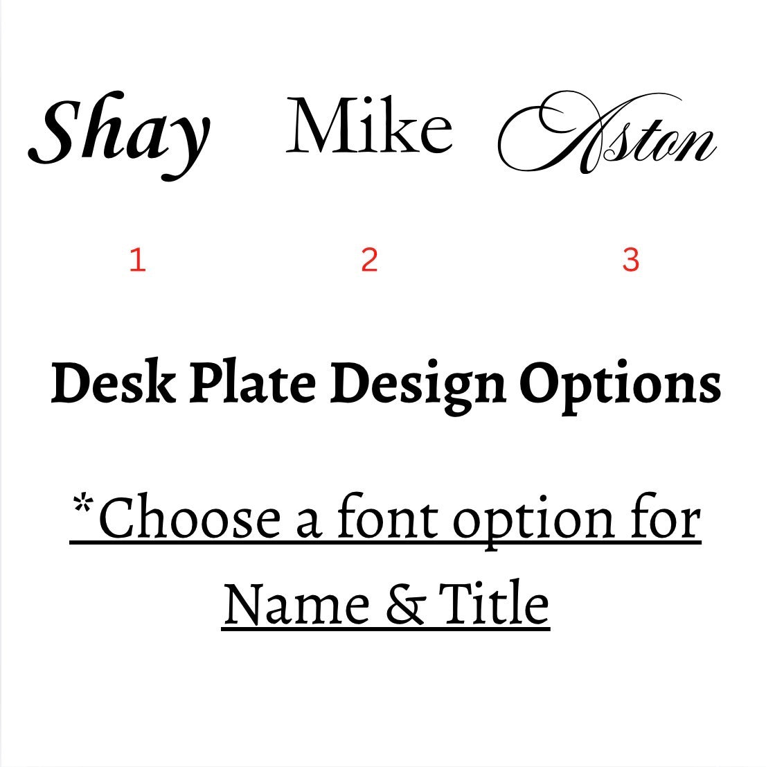 Marble & Acacia Custom Desk Name Plate