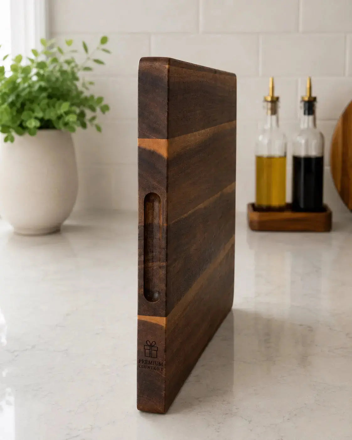 Personalized Thick Acacia Cutting Board | Premium Client Gift