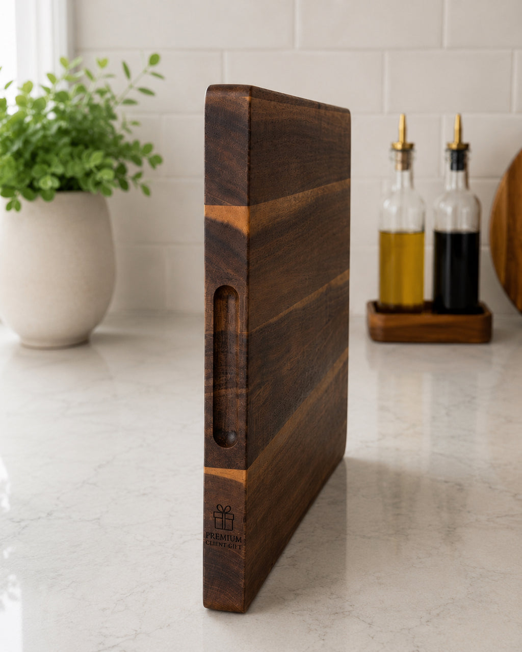 Personalized Thick Acacia Cutting Board | Premium Client Gift