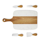 Medium Handle Serving Board with cheese utensils