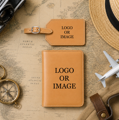 Travel Combo - Personalized Luggage Tag & Passport Holder