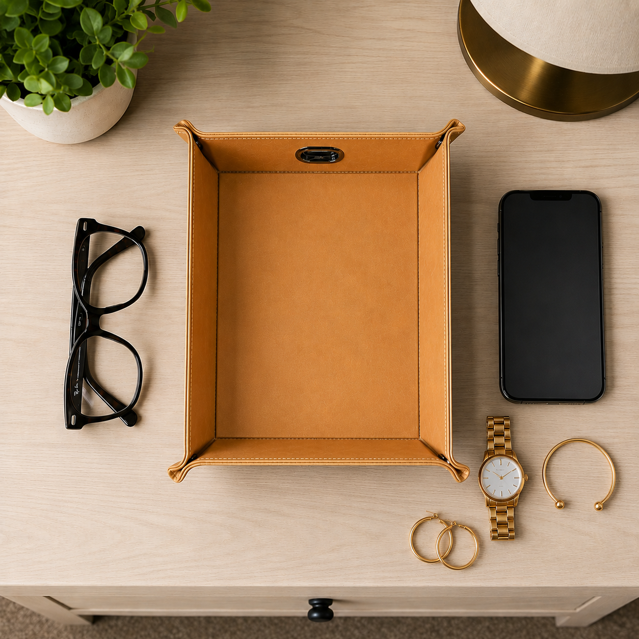 Personalized Leatherette Valet Tray