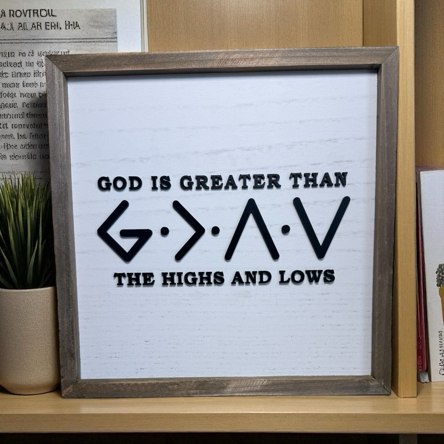 Personalized Framed Name Sign – 3D Raised Design (11” x 11”)