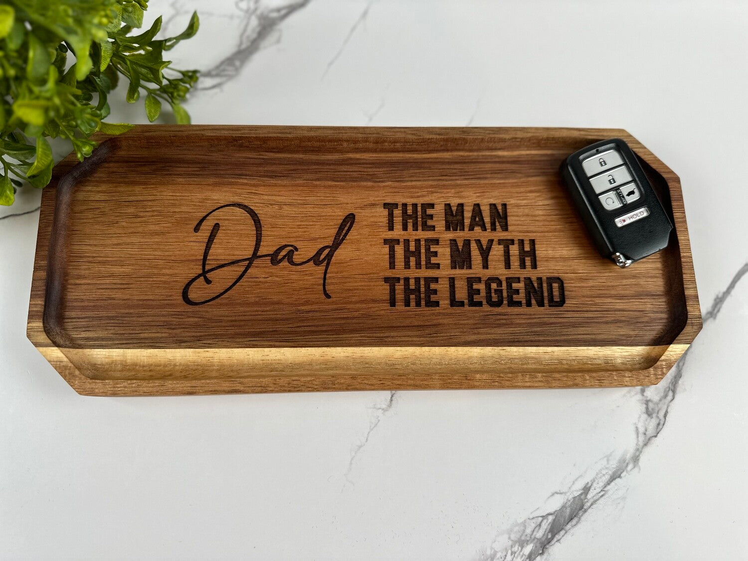 12" x 5" Acacia Wood Catch-All Tray