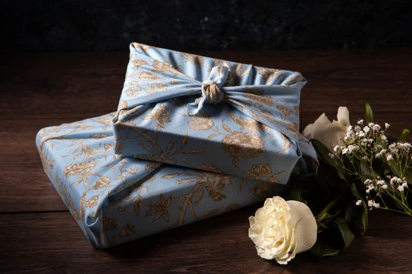 Furoshiki flower packaging