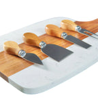 Medium Handle Serving Board with cheese utensils